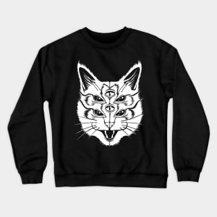 Trip Cat Mutant White Crewneck Sweatshirt